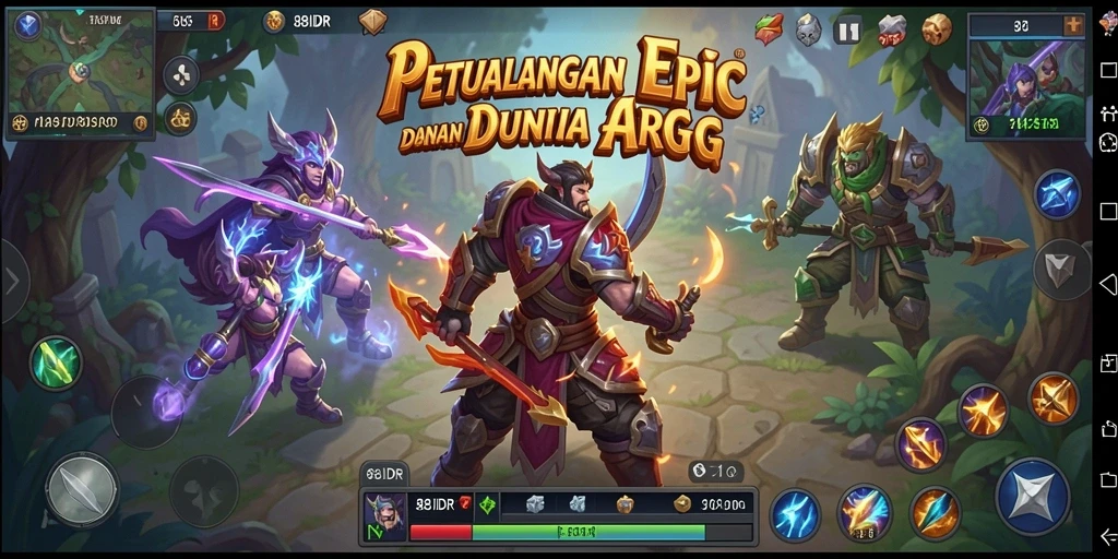 Screenshot menampilkan aksi epic dalam gameplay ARPG 88IDR.