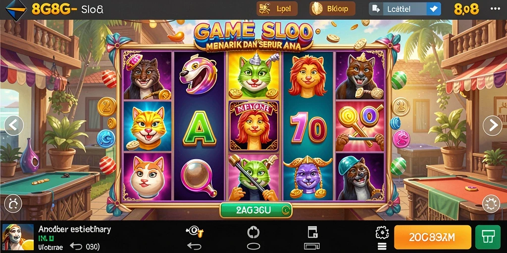 Screenshot gameplay menunjukkan momen seru dan kemenangan dalam 8G8G.