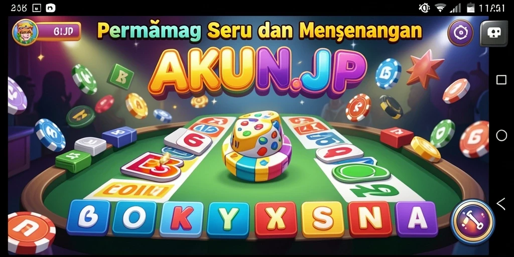 Tampilan gameplay seru dalam permainan Bingo AKUNJP.