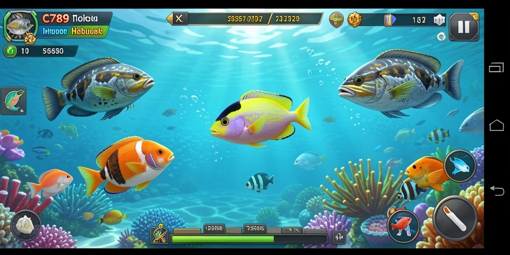 Tampilan gameplay seru Tembak Ikan di C789.