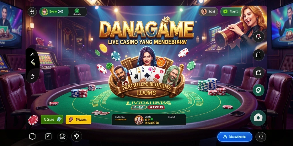 Tampilan gameplay Live Casino yang menarik dan interaktif di DANAGAME.