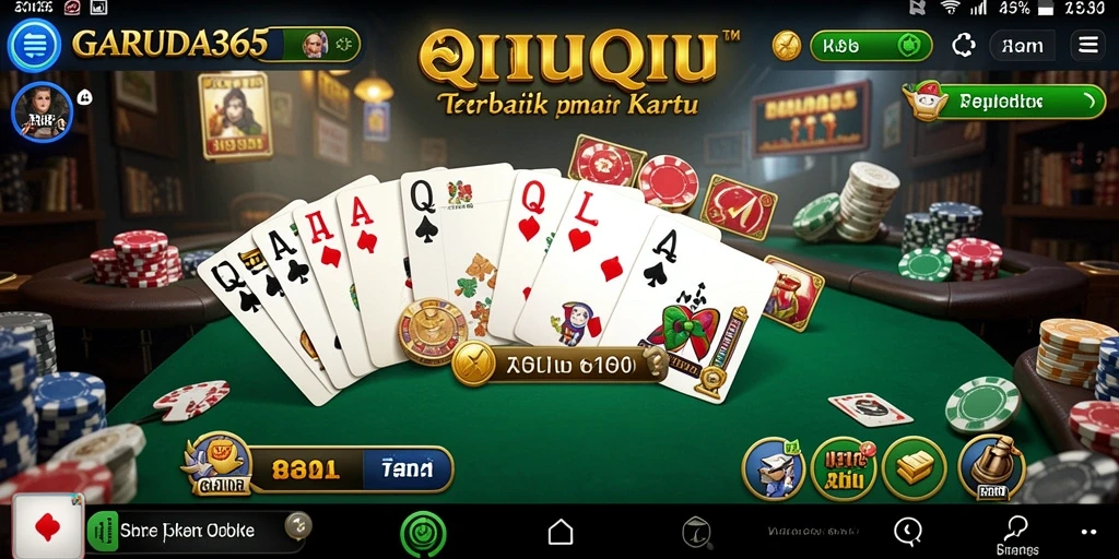 Tampilan gameplay QiuQiu yang seru dan menggembirakan.