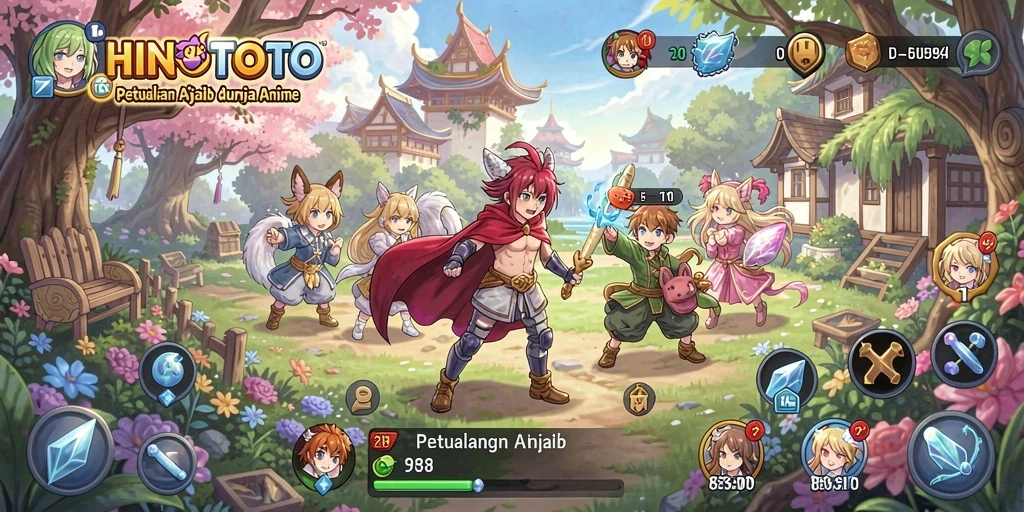 Tangkapan layar HINOTOTO menampilkan pertarungan anime yang mendebarkan.