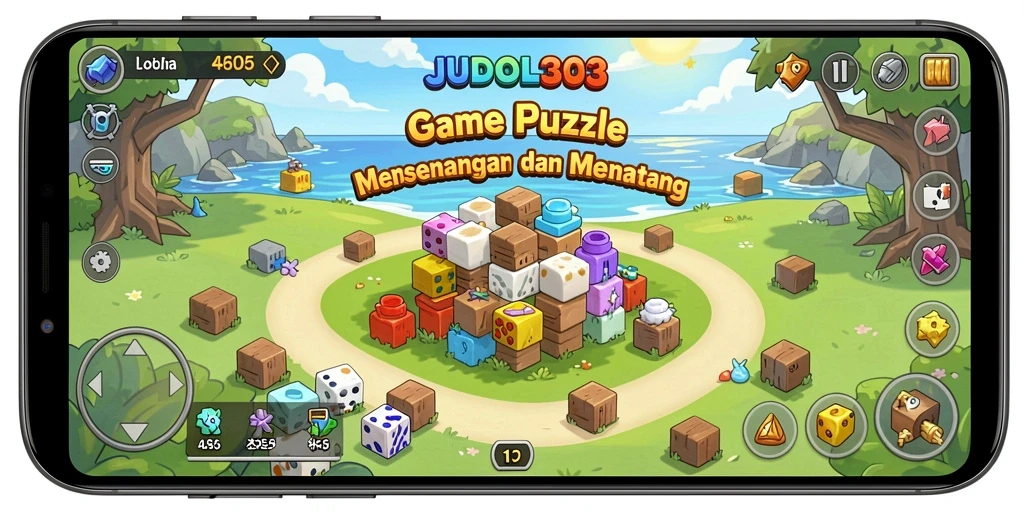 Screenshot utama JUDOL303 menampilkan gameplay menarik dari level Puzzle.