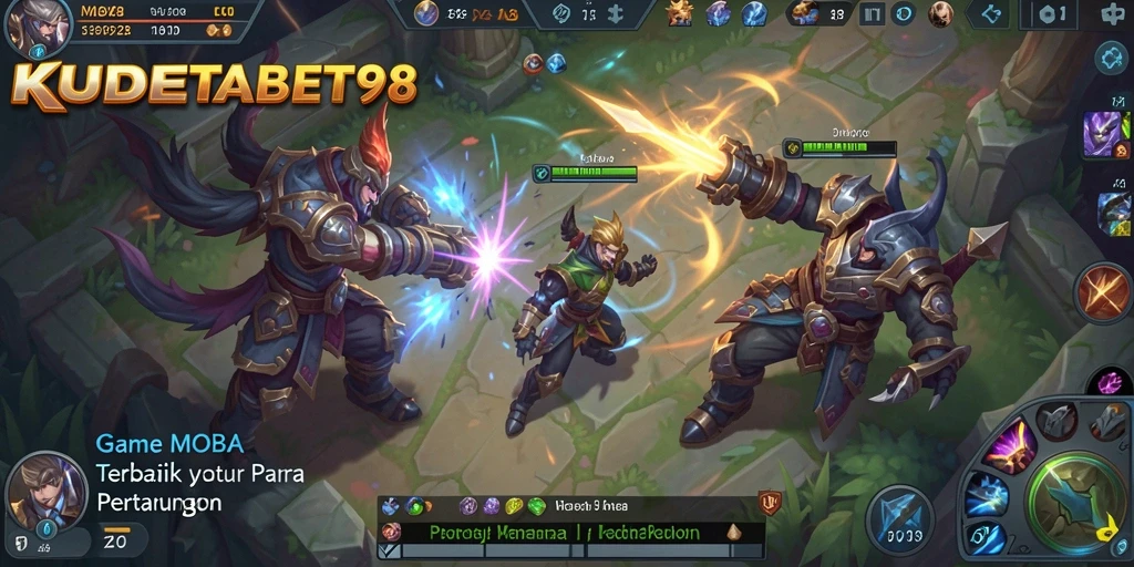 Tampilan menawan dari KUDETABET98 dalam aksi pertarungan MOBA.
