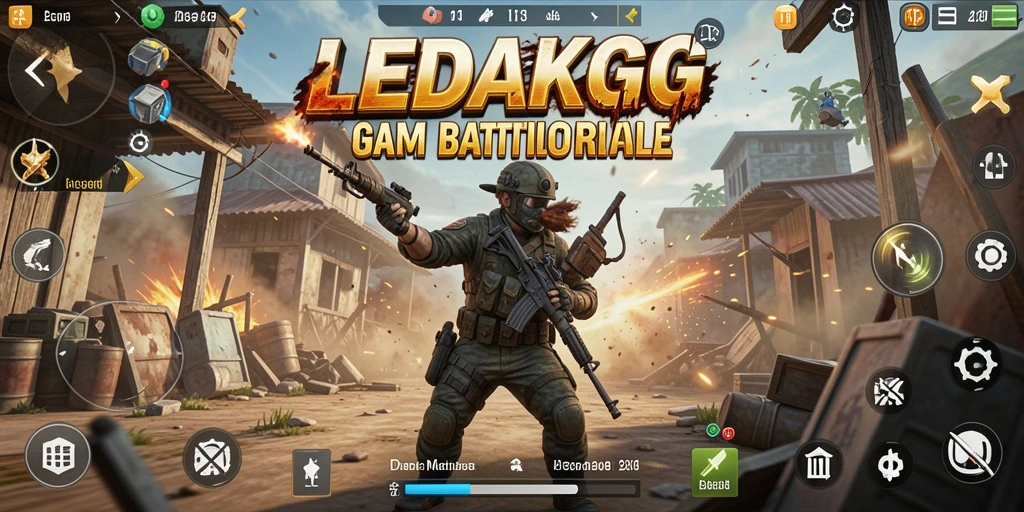 Tampilan seru dari gameplay Battle Royale di LEDAKGG