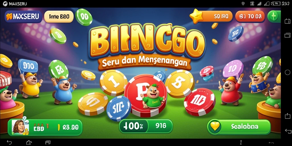 Tampilan gameplay <strong>MAXSERU</strong> yang seru dan menawan dalam permainan Bingo.
