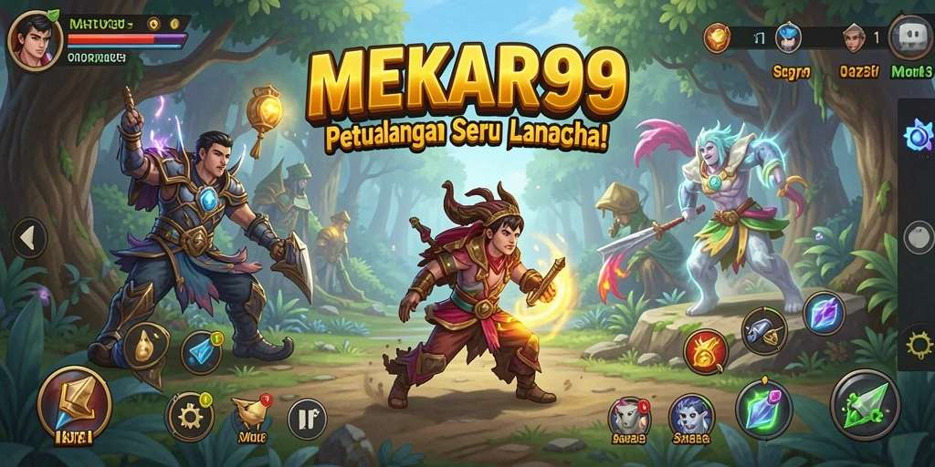 Tampilan gameplay <strong>MEKAR99</strong> yang menakjubkan dengan petualangan seru menanti.