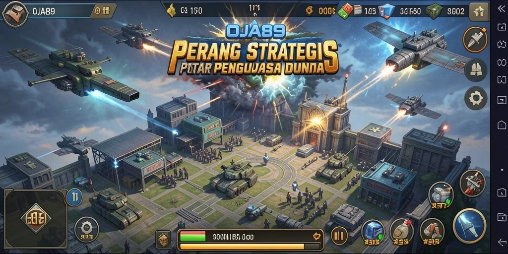 Tangkapan layar gameplay OJA89 menampilkan pertempuran taktis yang mendebarkan.