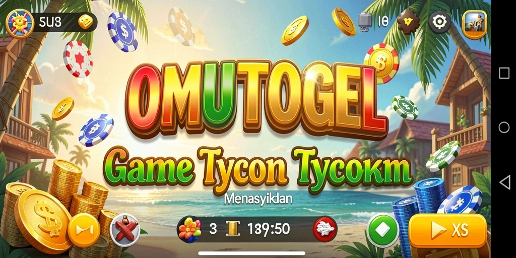 Screenshot gameplay OMUTOGEL menampilkan aktivitas bisnis yang seru dan interaktif.