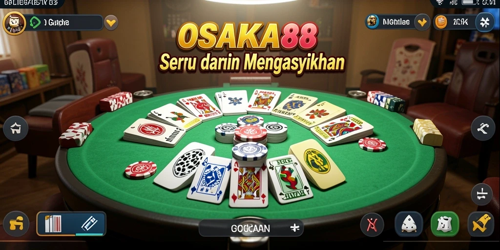 Screenshot gameplay OSAKA88 yang menunjukkan keseruan bermain Gaple.