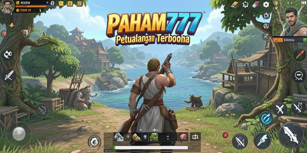 Screenshot menampilkan aksi seru dalam dunia terbuka PAHAM777.