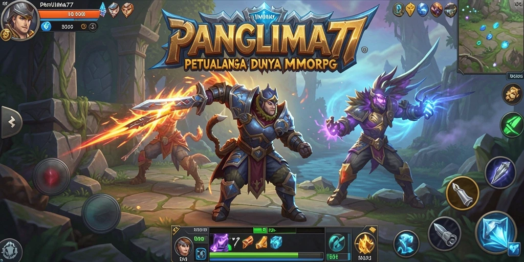 Tampilan gameplay seru dari <strong>PANGLIMA77</strong> dengan elemen petualangan MMORPG.