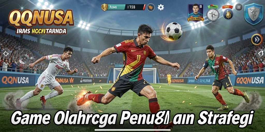 Screenshot menunjukkan aksi pertandingan seru dalam QQNUSA dengan pemain berkompetisi.