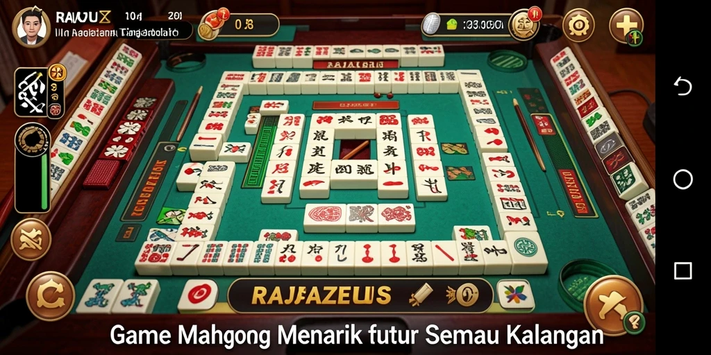 Tampilan gameplay Mahjong di RAJAZEUS yang menantang dan menyenangkan.