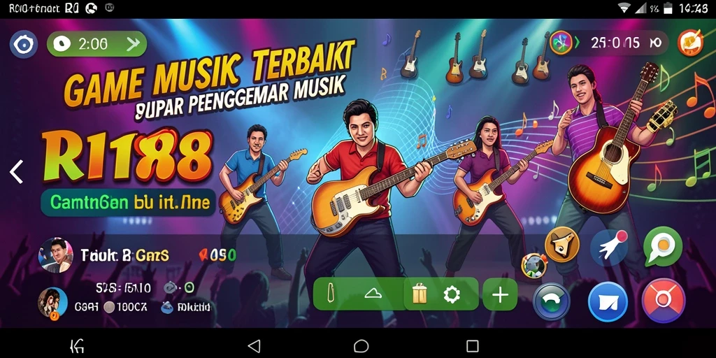 Tangkapan layar utama RI188 menunjukkan pengguna yang bernyanyi dengan penuh semangat.