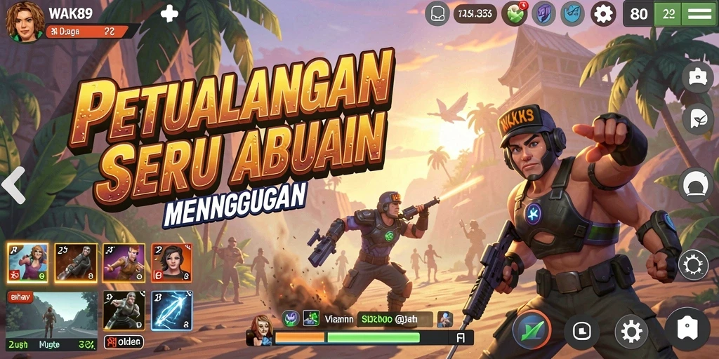 Tampilan gameplay seru dan penuh aksi dari WAK89.